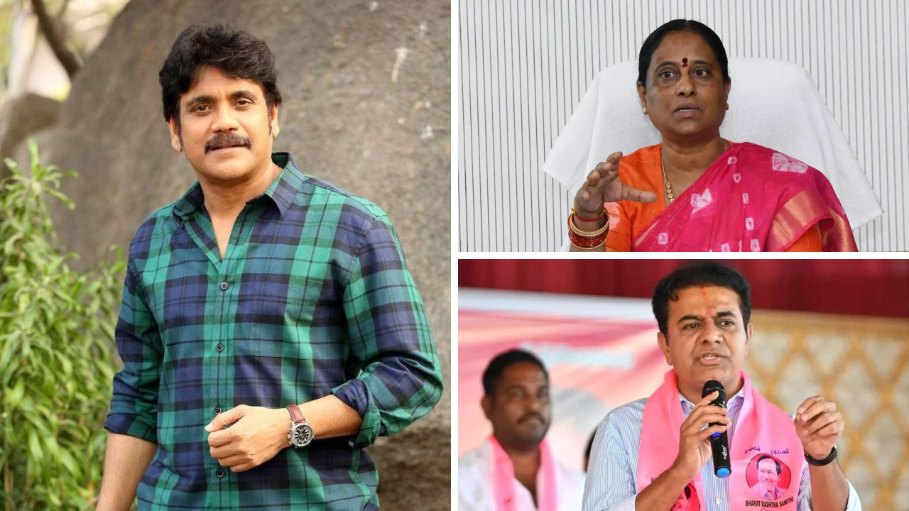 తెలంగాణ రాజకీయాల్లో దుమారం రేపిన కొండా సురేఖ వ్యాఖ్యలు.. కౌంటర్‌ ఇచ్చిన నాగార్జున