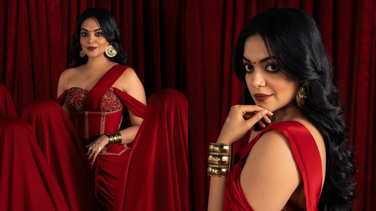 Ahaana Krishna | ట్రెండీ రెడ్ డ్రెస్‌లో అహానా కృష్ణ క్యూట్ లుక్స్