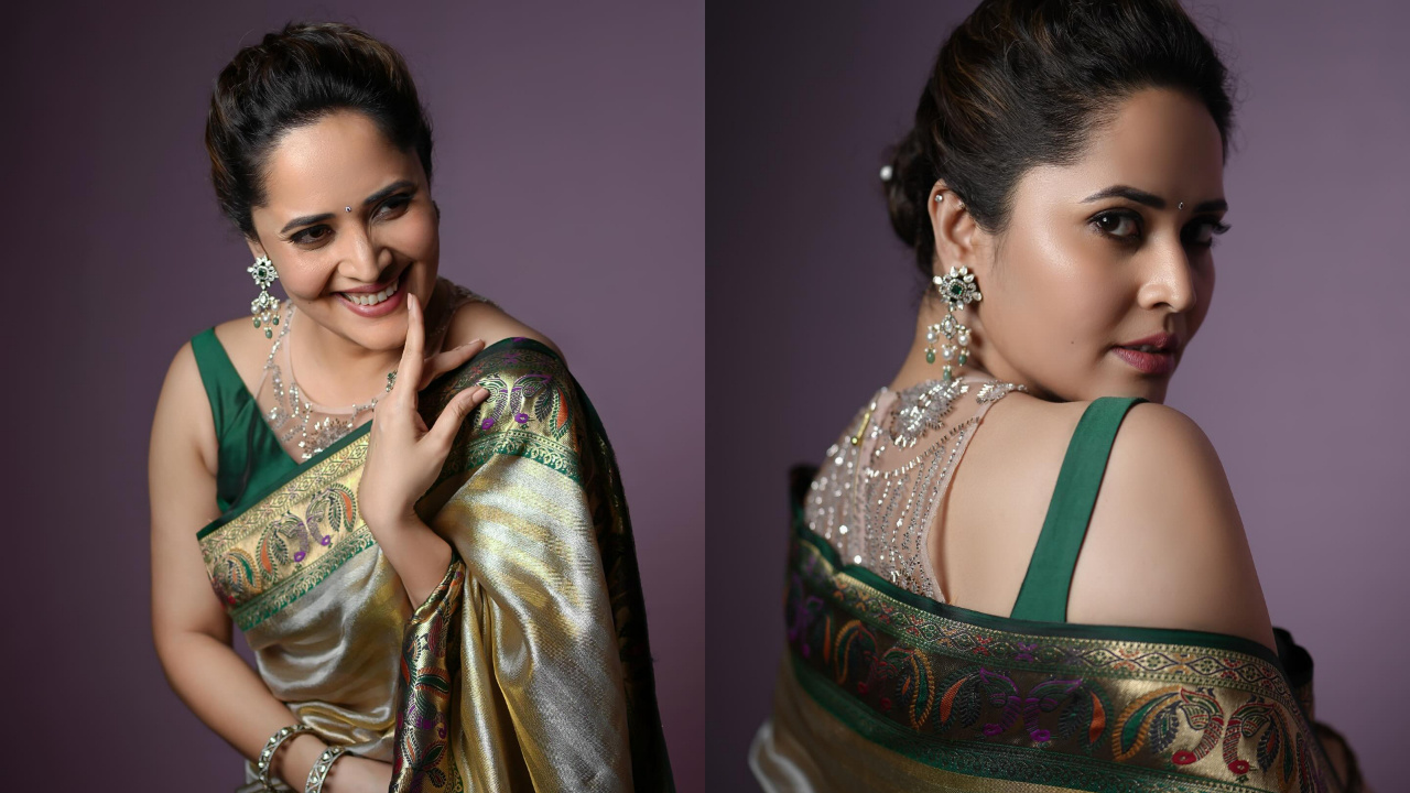 Anasuya Bharadwaj | పట్టు చీరకట్టులోనూ స్టైల్ ఐకాన్ లా కనిపిస్తున్న అనసూయ భరద్వాజ్