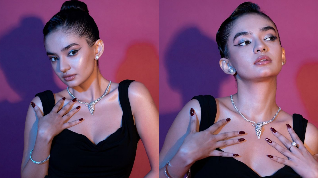 Anushka Sen | బ్లాక్ డ్రెస్సులో హాట్ లుక్స్‌తో అనుష్క సేన్