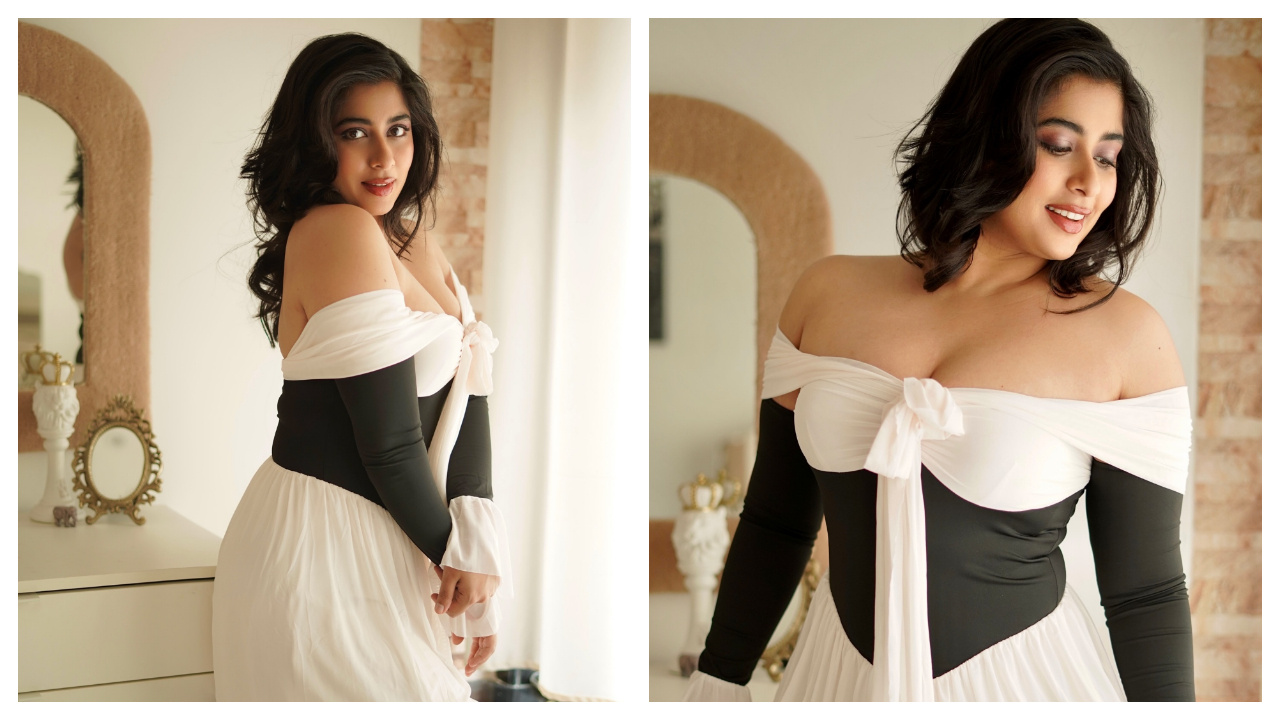 Nikita Sharma | బ్లాక్ అండ్ వైట్ డ్రెస్‌లో హాట్ అండ్ బ్యూటిఫుల్ నికితా శర్మ