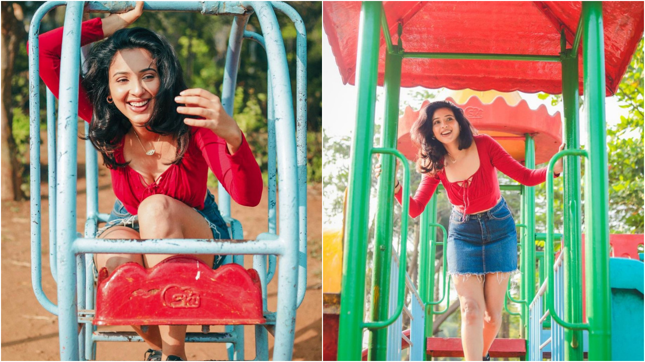 Riya Suman | పిల్లల పార్కులో పెద్ద పాప.. కిడ్స్ పార్క్‌లో ఎంజాయ్ చేస్తున్న రియా సుమన్