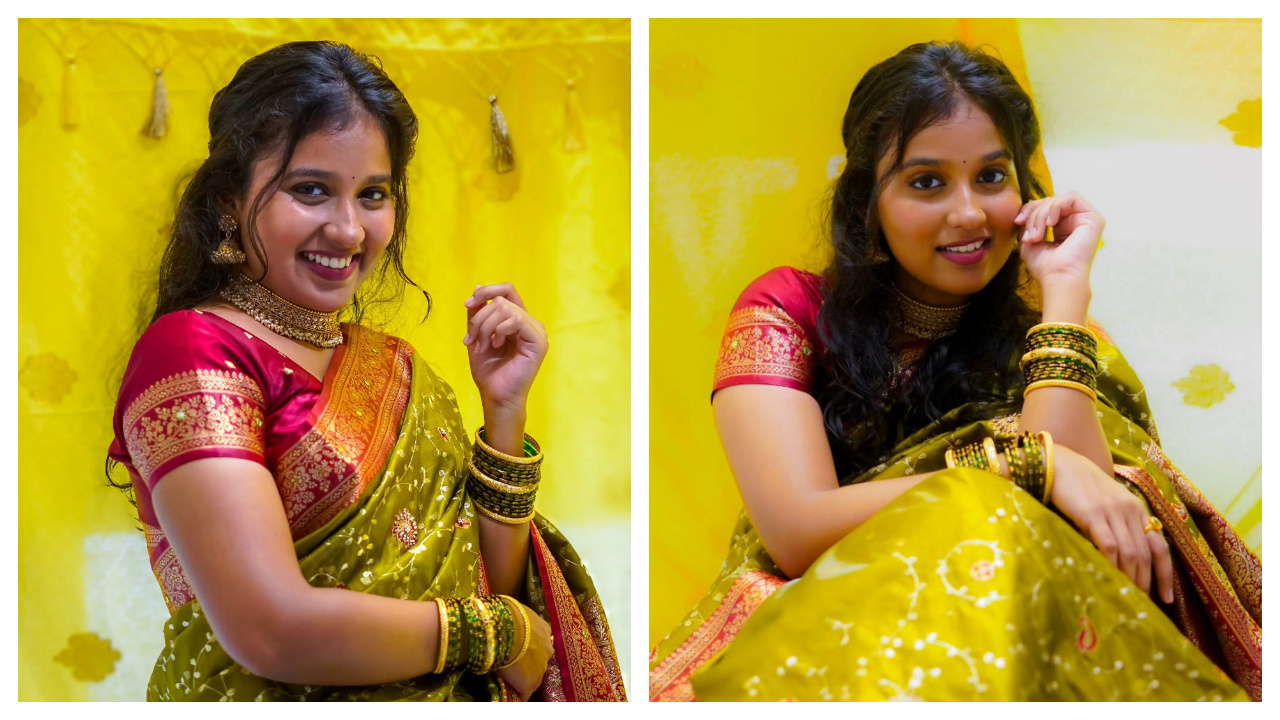 janhavi yerram | అమ్మపాడే జోలపాట సింగర్ ట్రెడిషనల్ లుక్