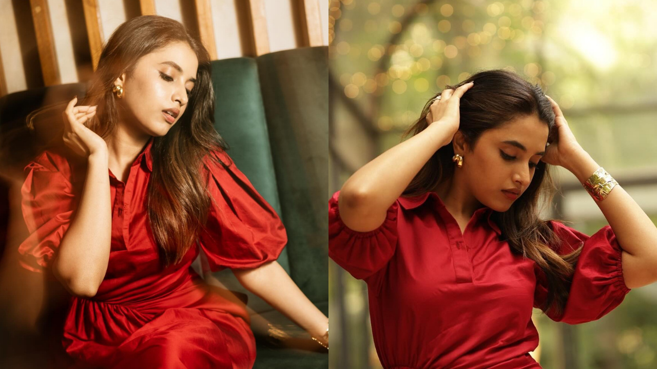 priyanka mohan | రెడ్ డ్రెస్‌లో  ప్రియాంక మోహన్‌ ఫోటోషూట్...అదిరిపోయే లుక్స్