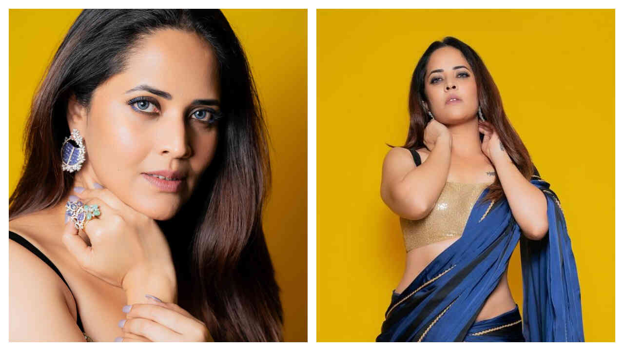 Anasuya | బ్లూ కలర్ చీరలో కేక పుట్టిస్తున్న అనసూయ