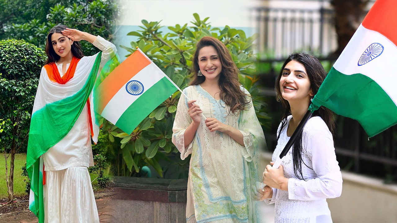 భారత త్రివర్ణ పతాకంతో సినీ తారలు.. వెల్లువెత్తిన దేశ భక్తి