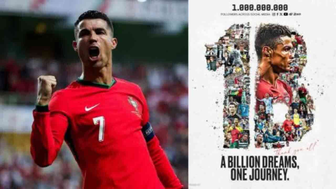 చరిత్ర సృష్టించిన క్రిస్టియానో రొనాల్డో.. సామాజిక మాధ్యమాల్లో 100 కోట్లు దాటిన ఫాలోవర్లు 