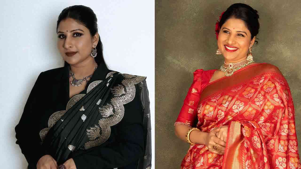 చీరకట్టులో మెరిసిపోతున్న సింగర్ మంగ్లీ చౌహాన్