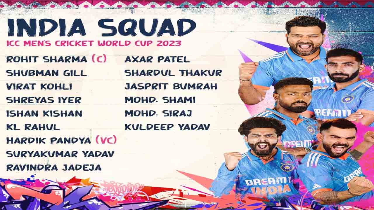 ﻿Team India World Cup Team | వన్డే వరల్డ్ కప్‌కు టీమిండియా జట్టు ప్రకటన.. హైదరాబాదీ క్రికెటర్‌కు తీవ్ర నిరాశ