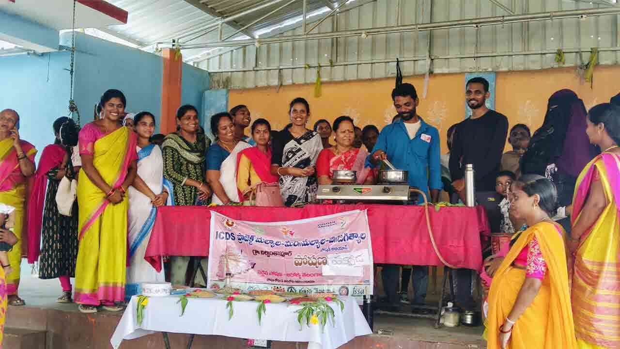 బల్వంతాపూర్‌లో పోషణ పక్వాడా కార్యక్రమం.. పోషకాహారాలపై పురుషులకు అవగాహన